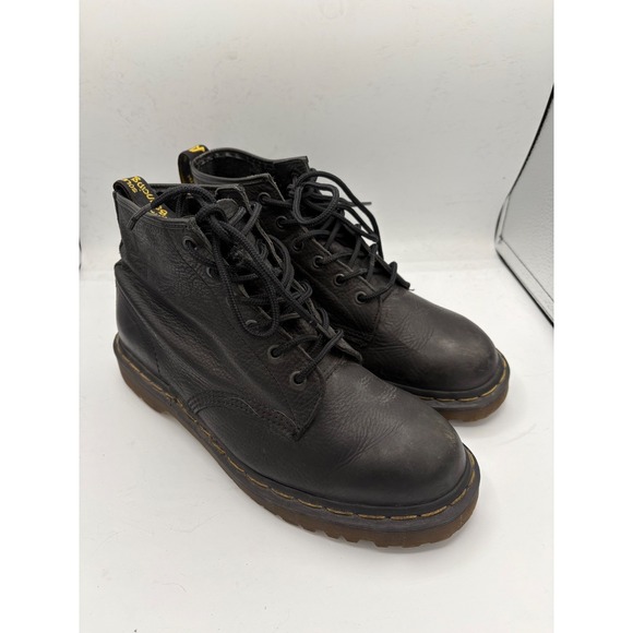 Dr. Martens Shoes - Dr Martens Black Leather Lace Up Ankle Boots Made in England women's 8